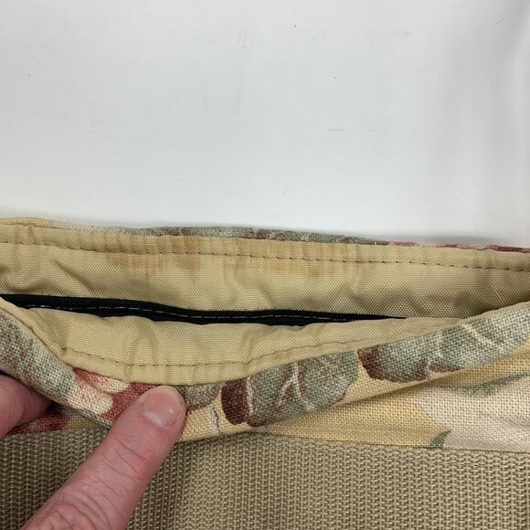 Cool Tote Adjustable Insulated Floral Bag Beige & Red Fabric Made In USA - Picture 10 of 11